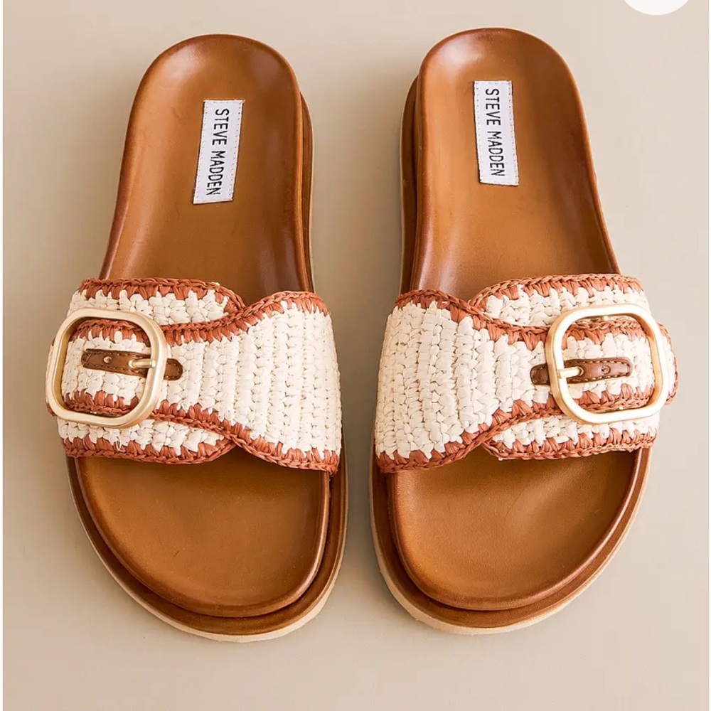 STEVE MADDEN Memphis Raffia Sandal
Women size 8 gently used
Color: Cognac